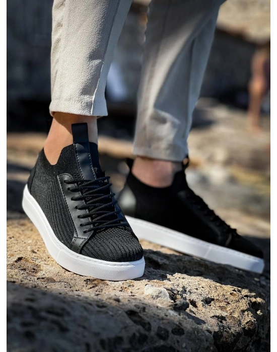 KB-112   Kuback Siyah Triko Bağcıklı  Günlük Erkek  Ayakkabı