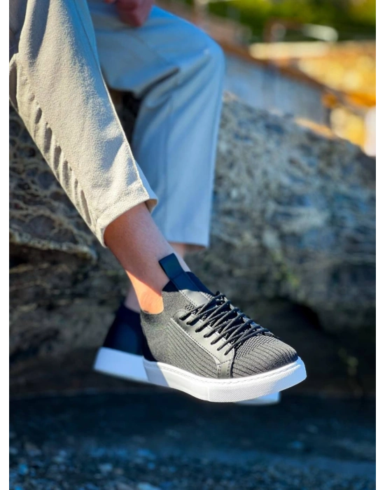 Kb-112 Kuback Siyah Triko Bağcıklı Günlük Erkek Ayakkabı Erkek Günlük Ayakkabı