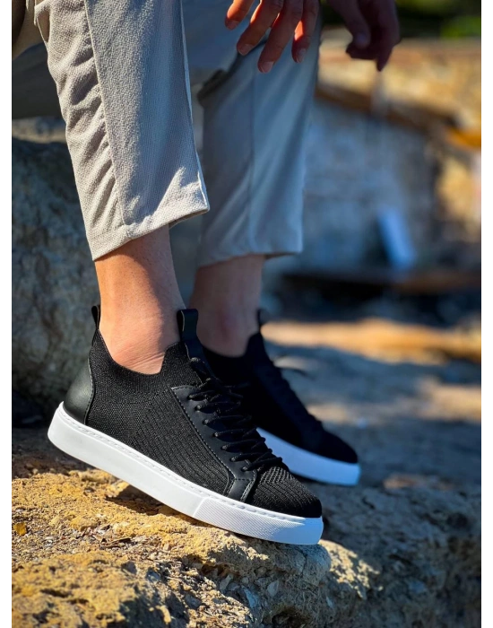 Kb-112 Kuback Siyah Triko Bağcıklı Günlük Erkek Ayakkabı Erkek Günlük Ayakkabı