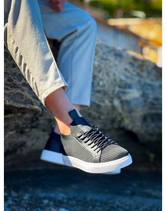 KB-112   Kuback Siyah Triko Bağcıklı  Günlük Erkek  Ayakkabı