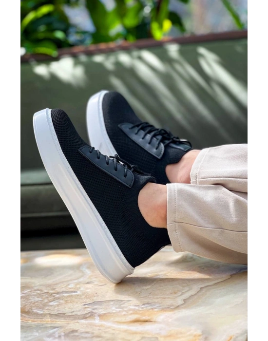 KB-116 Kuback Siyah Triko Bağcıklı  Günlük Erkek Ayakkabı