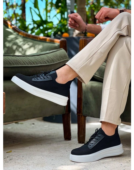 KB-116 Kuback Siyah Triko Bağcıklı  Günlük Erkek Ayakkabı