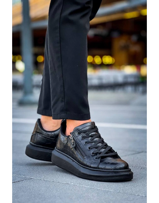 Kb-309 Kuback Kömür Fermuar Ve Bağcıklı Günlük Erkek Ayakkabı Erkek Günlük Ayakkabı