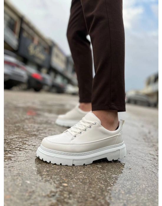 KB-702 Kuback Beyaz Cilt Günlük Erkek Ayakkabı