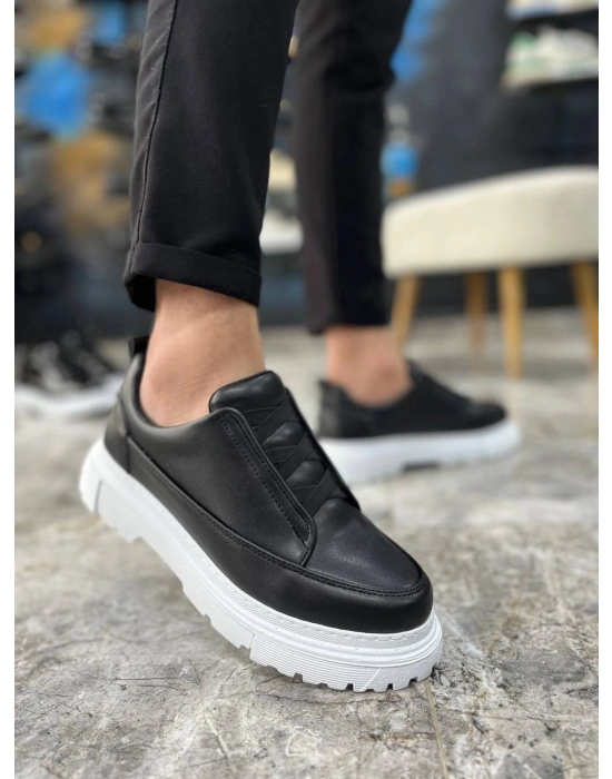 KB-703 Kuback Siyah Lastikli Günlük Erkek Ayakkabı
