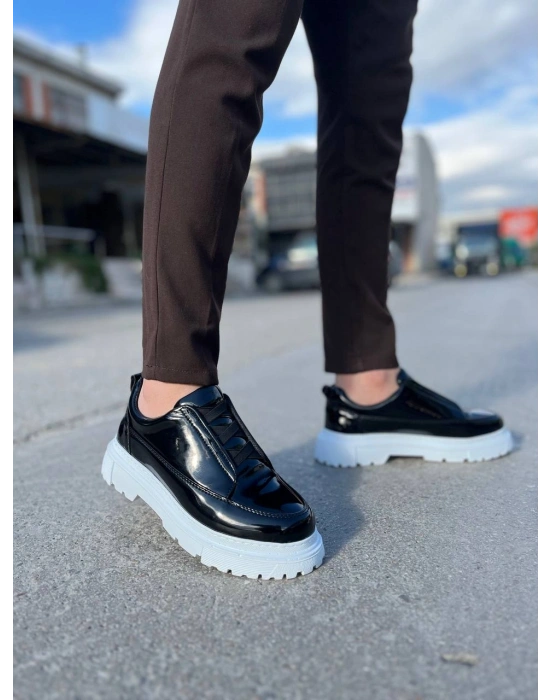 KB-703 Kuback Siyah Rugan Lastikli Günlük Erkek Ayakkabı