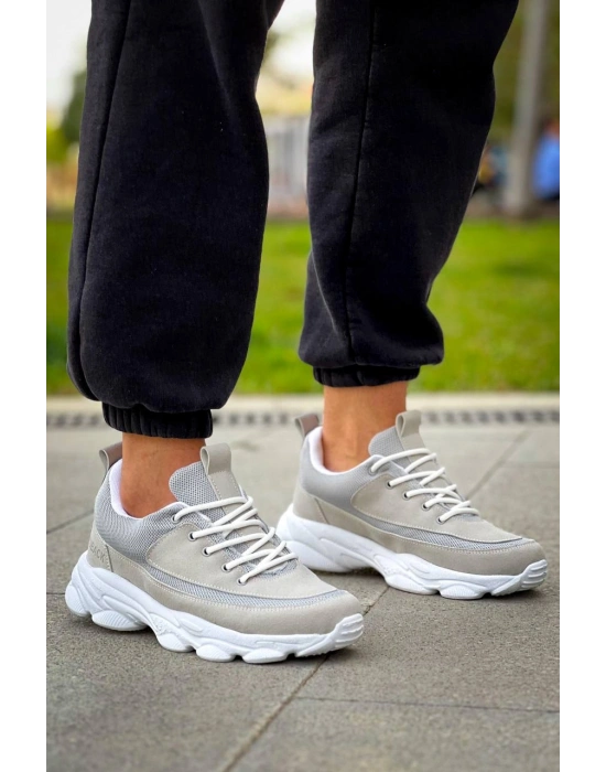 KB-707  Kuback Taş Süet Yüksek Taban Bağcıklı Günlük Erkek Ayakkabı