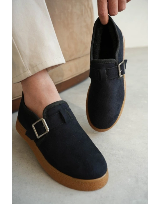 KB-KX1 Kuback Lacivert Kahve Taban Kürklü Günlük Erkek Ayakkabı