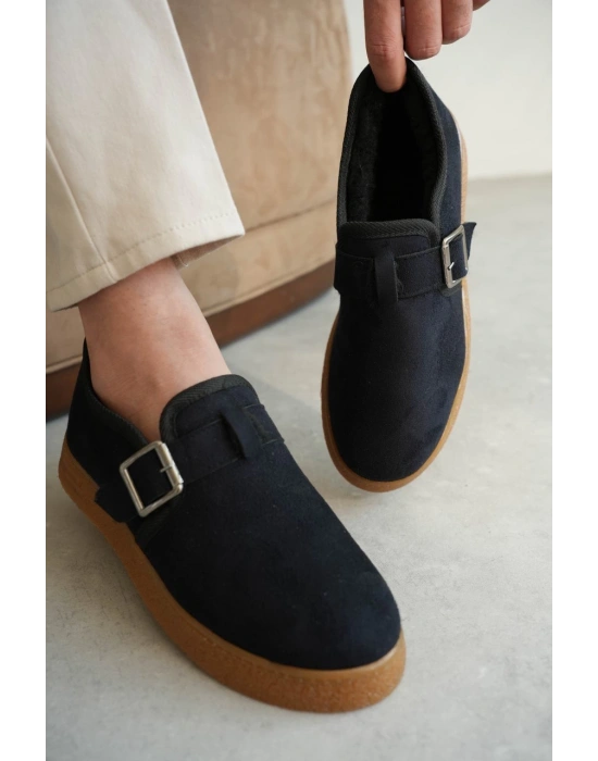 KB-KX1 Kuback Lacivert Kahve Taban Kürklü Günlük Erkek Ayakkabı