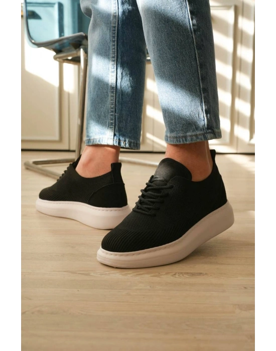 KB-M101 Kuback Siyah Triko Bağcıklı Günlük Erkek Ayakkabı