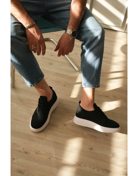 KB-M101 Kuback Siyah Triko Bağcıklı Günlük Erkek Ayakkabı