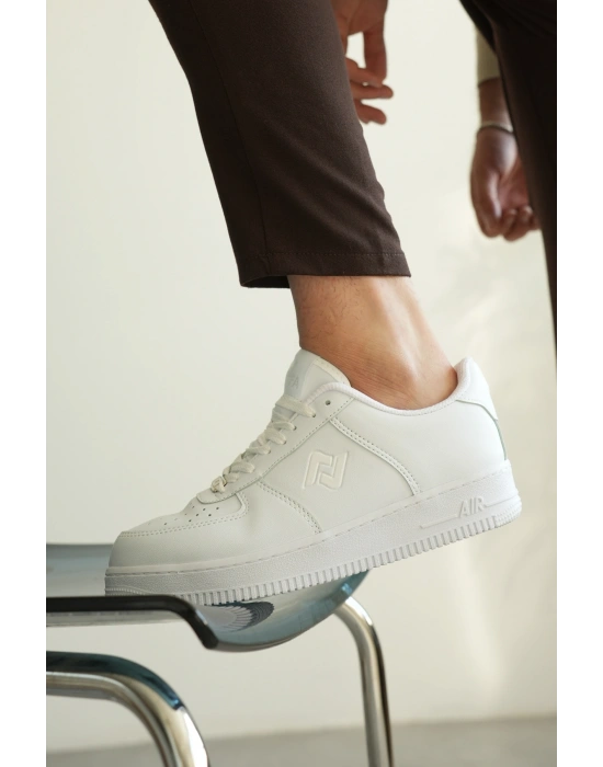 KB-N09 Kuback Beyaz Cilt Günlük Erkek Ayakkabı