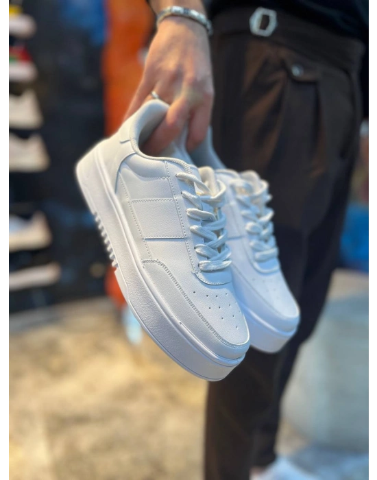 KB-N2 Kuback Beyaz Cilt Günlük Erkek Ayakkabı