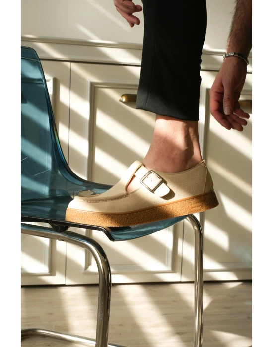 KB-T30 Kuback Bej Kahve Taban Günlük Erkek Sandalet