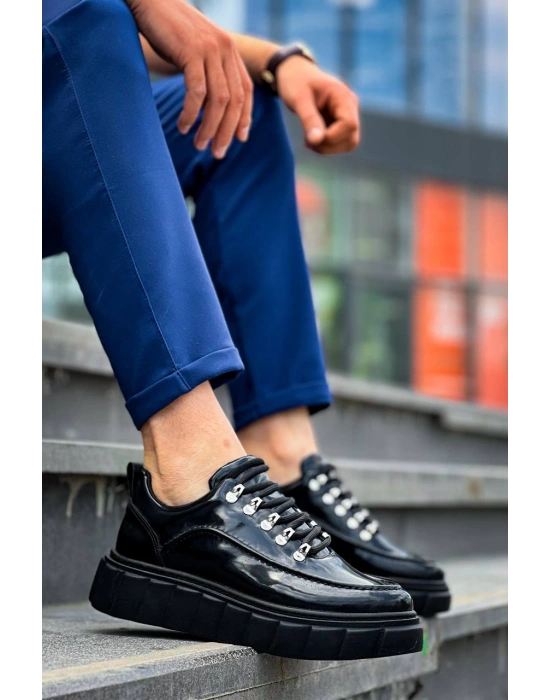 Kb-x10 Kuback Siyah Rugan Siyah Yüksek Taban Günlük Erkek Spor Ayakkabı