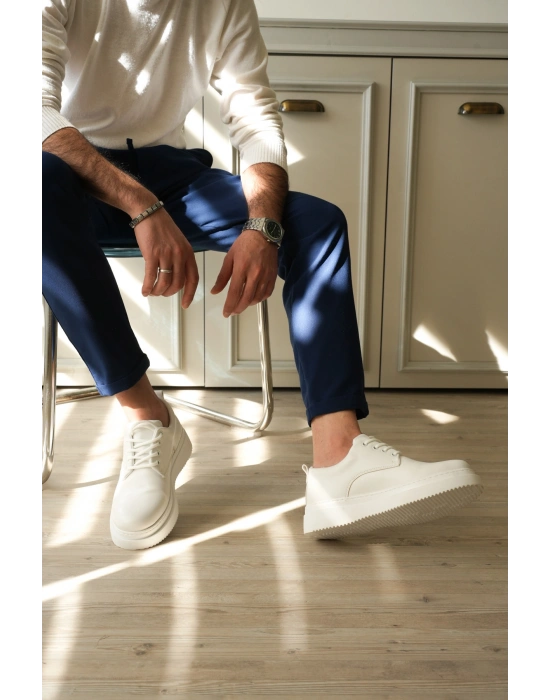 KB-X16 Kuback Beyaz Cilt Günlük Erkek Ayakkabı