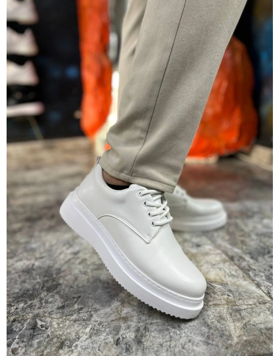 KB-X16 Kuback Beyaz Cilt Günlük Erkek Ayakkabı