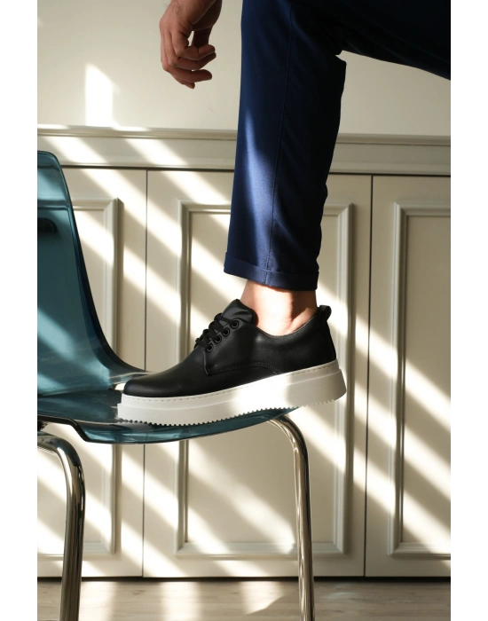 KB-X16 Kuback Siyah Cilt Günlük Erkek Ayakkabı