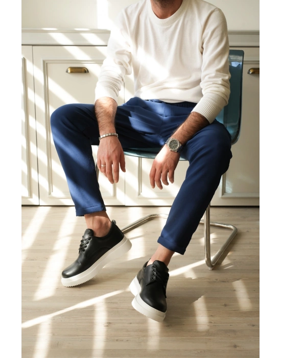 KB-X16 Kuback Siyah Cilt Günlük Erkek Ayakkabı