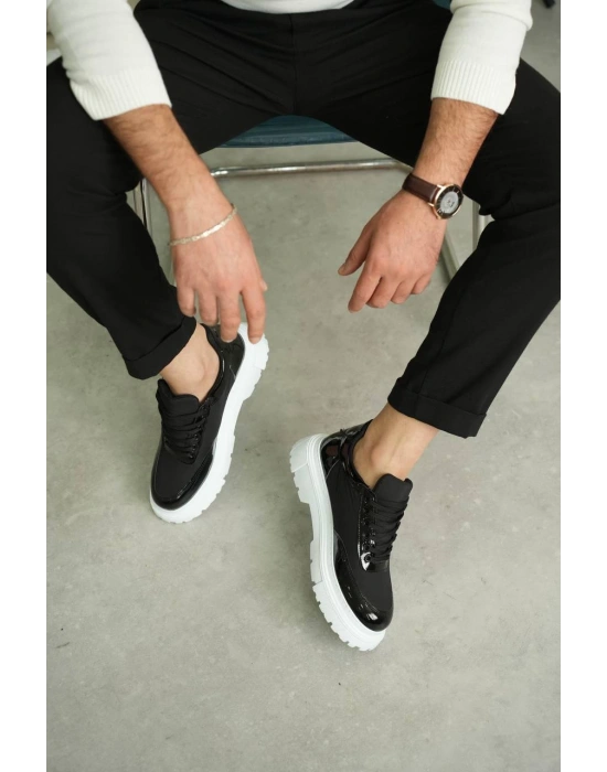 KB-X201 Kuback Siyah Rugan Paraşüt Günlük Erkek Ayakkabı