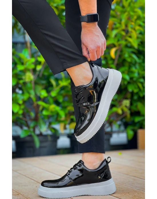 Kb-x3 Kuback Siyah Rugan Bağcıklı Günlük Erkek Ayakkabı Erkek Günlük Ayakkabı