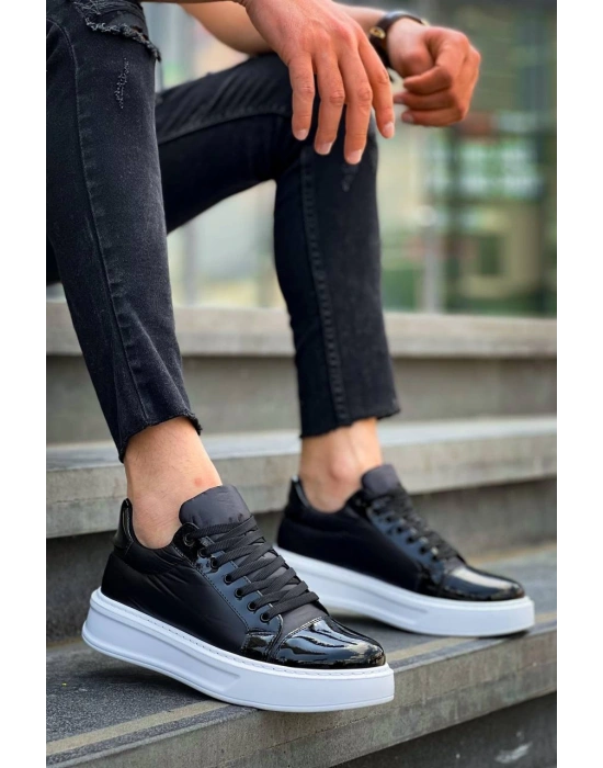 KB-X46 Kuback Siyah Rugan Bağcıklı  Günlük Erkek Ayakkabı