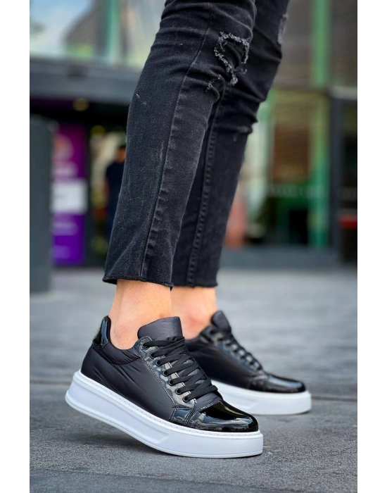 KB-X46 Kuback Siyah Rugan Bağcıklı  Günlük Erkek Ayakkabı