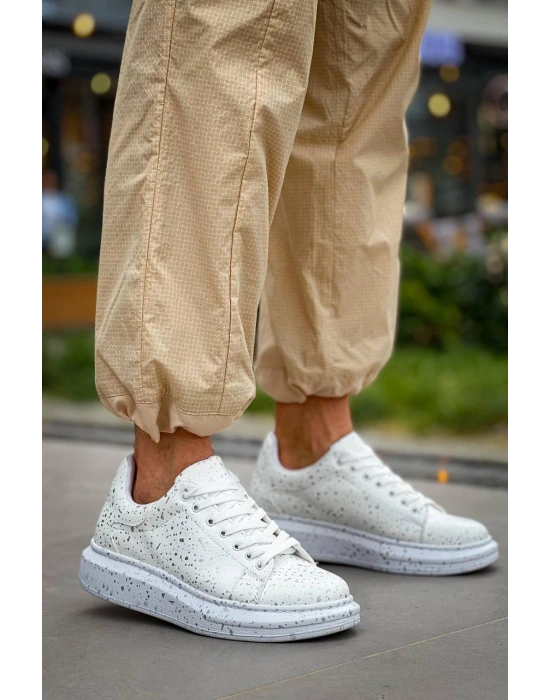 KB-X500  Kuback  Beyaz Silwer  Bağcıklı  Günlük Erkek  Ayakkabı