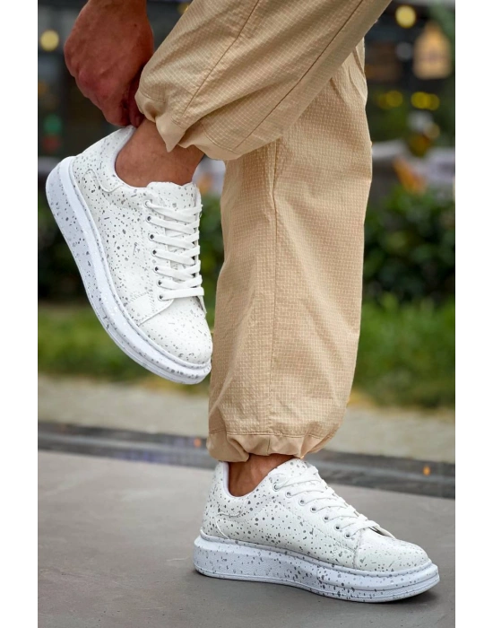 KB-X500  Kuback  Beyaz Silwer  Bağcıklı  Günlük Erkek  Ayakkabı