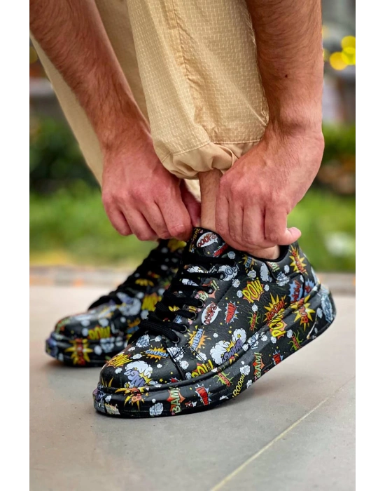 Kb-x500 Kuback Siyah Boom Bağcıklı Günlük Erkek Ayakkabı Erkek Günlük Ayakkabı