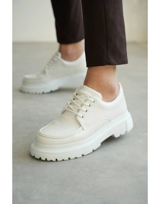 KB-X6 Kuback Beyaz Cilt Günlük Erkek Ayakkabı