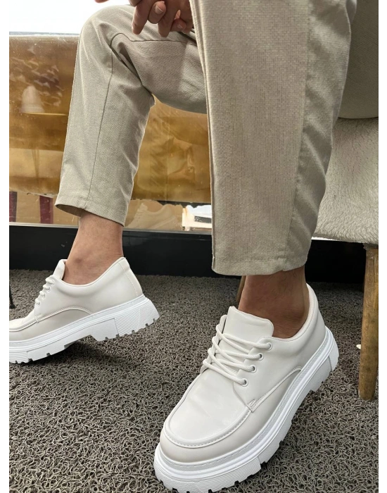 KB-X6 Kuback Beyaz Cilt Günlük Erkek Ayakkabı