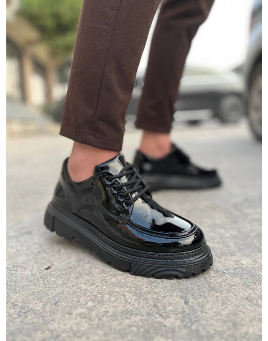 KB-X6 Kuback Kömür Rugan Günlük Erkek Ayakkabı