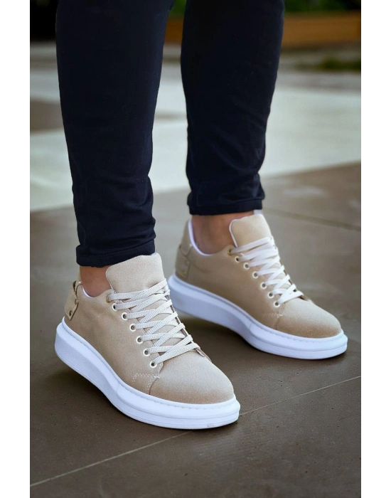 KB047  Kuback Bej Süet Günlük Erkek  Ayakkabı