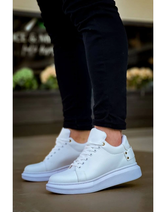 Kb047 Kuback Beyaz Cilt Günlük Erkek Ayakkabı Erkek Günlük Ayakkabı