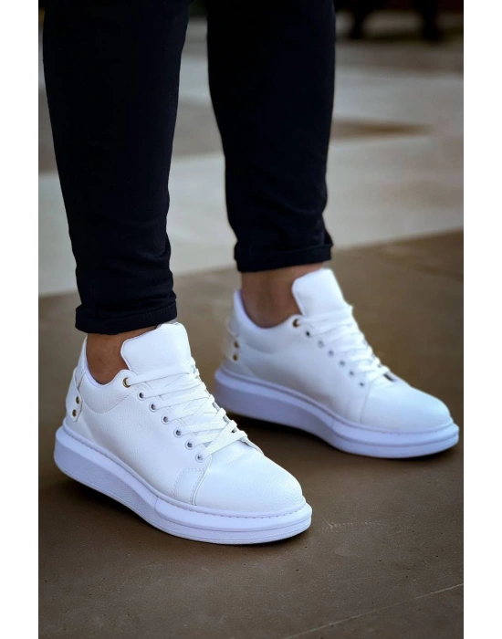 Kb047 Kuback Beyaz Cilt Günlük Erkek Ayakkabı Erkek Günlük Ayakkabı