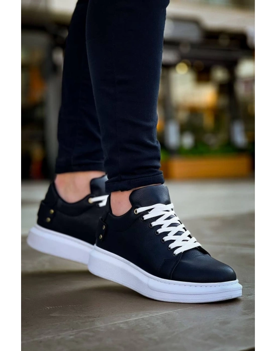 Kb047 Kuback Siyah Cilt Günlük Erkek Ayakkabı Erkek Günlük Ayakkabı