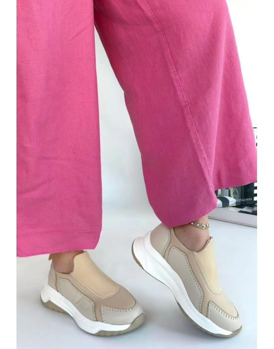 Kendy Bej Cilt Spor Ayakkabı