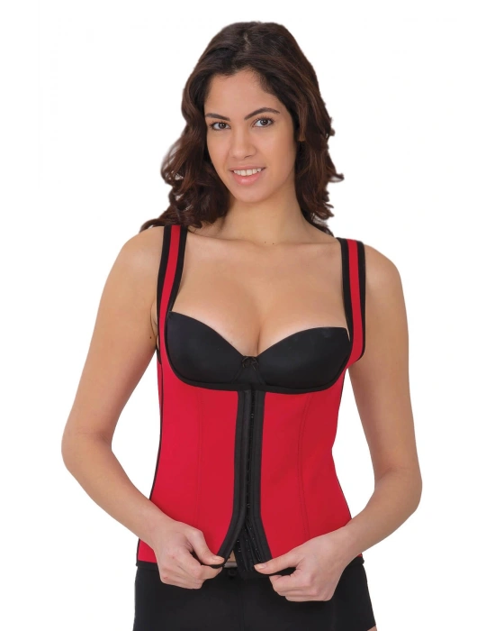 KIRMIZI MI 9173 Agraflı Göğsü Açık Atlet Korse