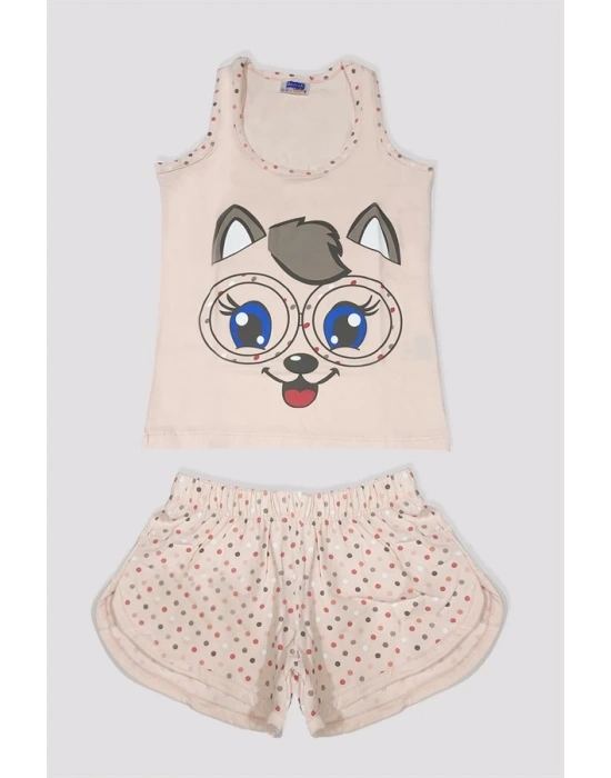 Kız Çocuk Baskılı Şortlu Takım 6526