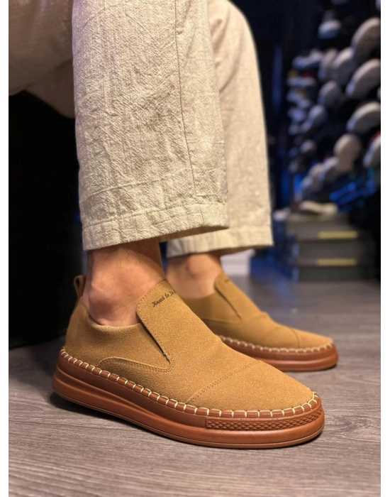 Knack Bağcıksız Mevsimlik Süet Ayakkabı 019 Taba