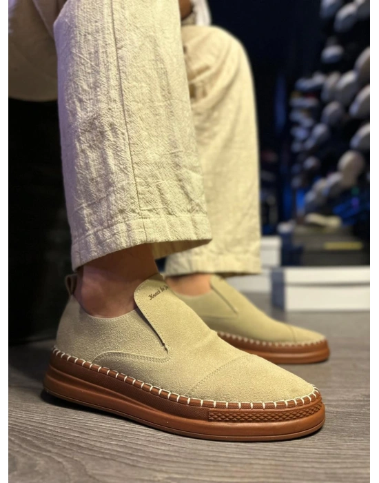 Knack Bağcıksız Mevsimlik Süet Ayakkabı 019 Vizon