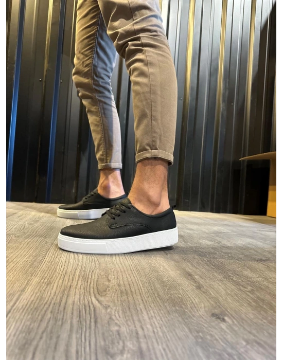 Knack 077 Siyah (beyaz Taban) Erkek Günlük Ayakkabı