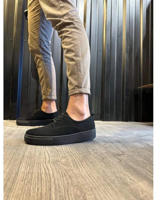 Knack 077 Siyah Süet (siyah Taban) Erkek Günlük Ayakkabı