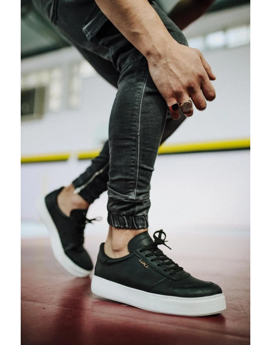 Knack 666 Siyah (beyaz Taban) Erkek Günlük Ayakkabı