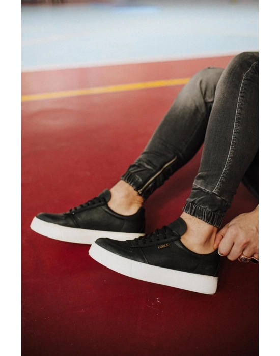 Knack 666 Siyah (beyaz Taban) Erkek Günlük Ayakkabı