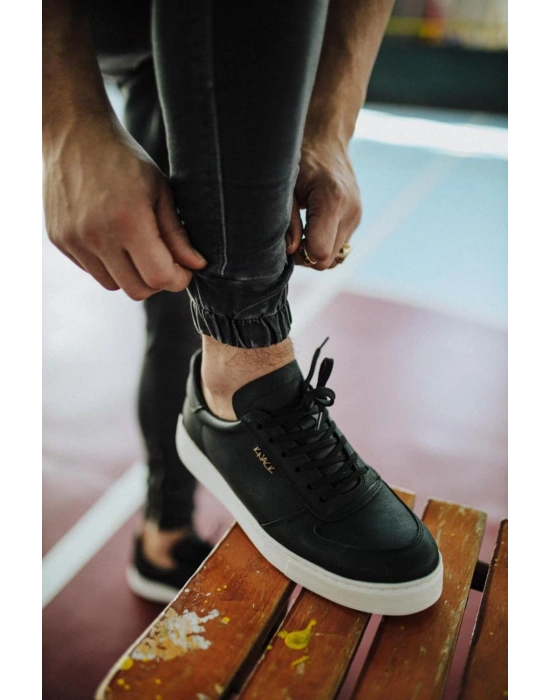 Knack 666 Siyah (beyaz Taban) Erkek Günlük Ayakkabı