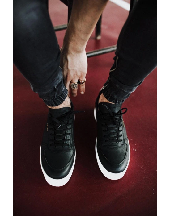 Knack Günlük Ayakkabı 666 Siyah (Beyaz Taban)