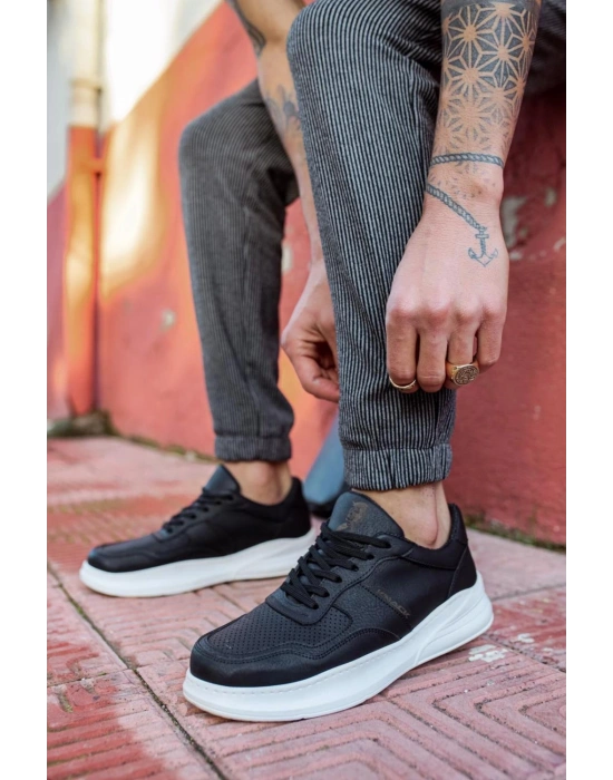 Knack Günlük Ayakkabı 707 Siyah (Beyaz Taban)