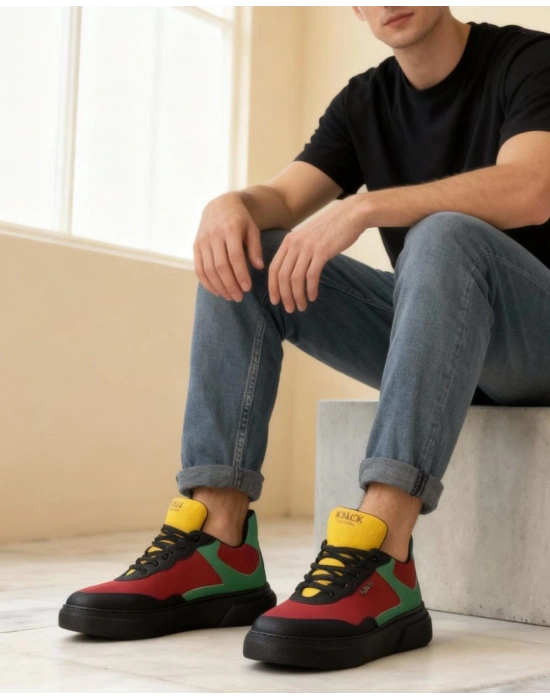 Knack Günlük Ayakkabı R10 Kırmızı Yeşil Sarı